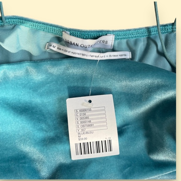 🦋 beautiful blue velvet a-line urban outfitters dress🦋 - Picture 3 of 7